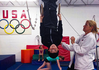 advanced gymnastics class